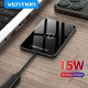 Бездротовий зарядний пристрій Vention Wireless Charger 15W Ultra-thin Mirrored Surface Type 0.05M Black (FGBBAG)