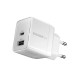 Мережевий зарядний пристрій ESSAGER ECT33W Gan 1USB 1T-C 33W white (ECT33W-LJB02-Z)