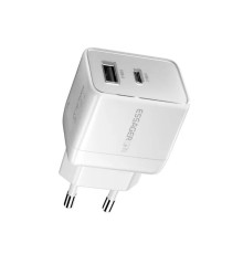 Мережевий зарядний пристрій ESSAGER ECT33W Gan 1USB 1T-C 33W white (ECT33W-LJB02-Z)