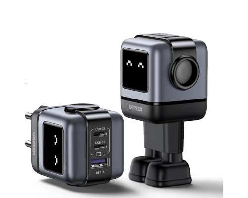 Мережевий зарядний пристрій UGREEN Uno RG 65W 3-Port GaN Fast Charger EU (UGR-25685B)