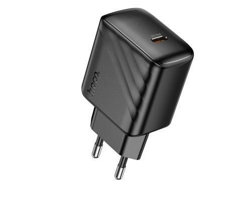 Мережевий зарядний пристрій HOCO CS24A Puerto single-port PD25W charger (EU) Black (6942007639750)