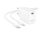 Мережевий зарядний пристрій BOROFONE BN26 Fuente single-port PD20W charger set (C to iP) (EU) White (6941991120244)