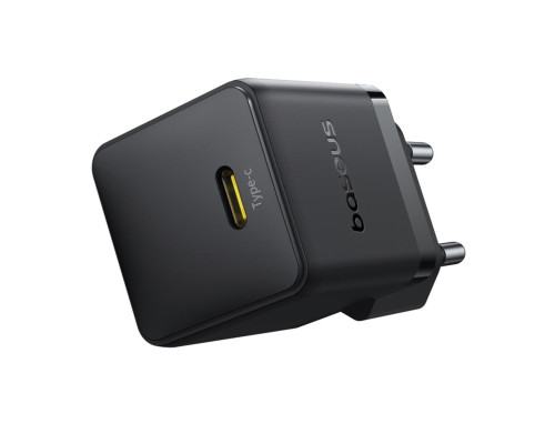 Мережевий зарядний пристрій Baseus Palm Fast Charger 1C 20W EU Cluster Black (with Baseus Mini White Cable USB-C to USB-C 60W (20V/3A) 1m Cluster Blac (P10111602113-01)