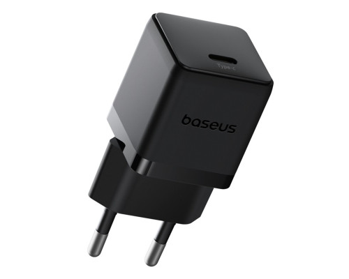Мережевий зарядний пристрій Baseus Palm Fast Charger 1C 20W EU Cluster Black (with Baseus Mini White Cable USB-C to USB-C 60W (20V/3A) 1m Cluster Blac (P10111602113-01)