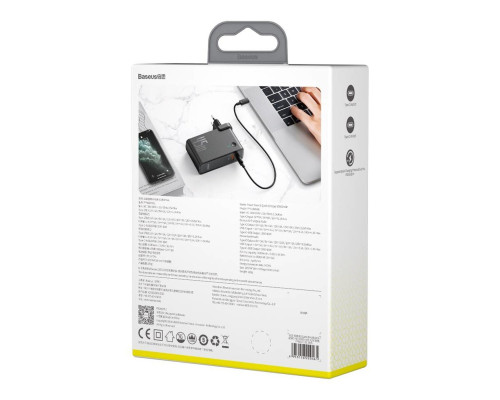 Зарядний пристрій Baseus Power Station（GaN）2 in1 Q.C. Power bank & Charger C+U 10000mAh 45W Black (PPNLD-C01)