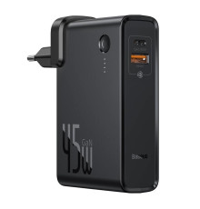 Зарядний пристрій Baseus Power Station（GaN）2 in1 Q.C. Power bank & Charger C+U 10000mAh 45W Black (PPNLD-C01)