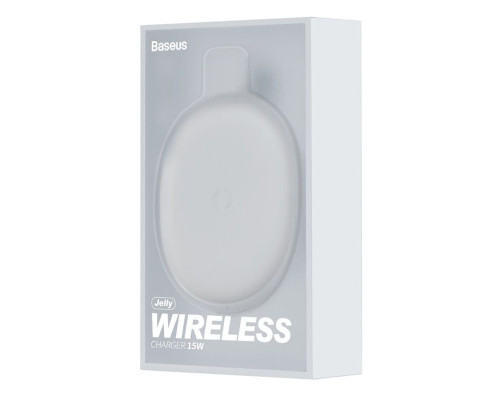 Бездротовий зарядний пристрій Baseus Jelly wireless charger 15W White (WXGD-02)