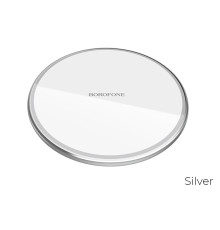 Бездротовий зарядний пристрій BOROFONE BQ3 Pro 15W wireless fast charger Silver (BQ3S)