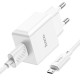 Мережевий зарядний пристрій HOCO C106A Leisure single port charger set(Micro) 10.5W White (6931474783905)