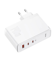 Мережевий зарядний пристрій Baseus GaN5 Pro Fast Charger 2C+U 140W EU White (With Superior Series Fast Charging Data Cable Type-C to Type-C 240W（48V/5 (CCGP100202)