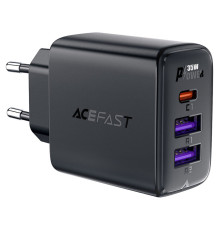 Мережевий зарядний пристрій ACEFAST A57 PD35W GaN (2*USB-A+USB-C) charger Black (6974316282730)