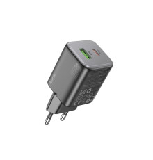 Мережевий зарядний пристрій HOCO N41 Almighty PD20W+QC3.0 charger Black (6942007617024)