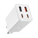 Мережевий зарядний пристрій Baseus GaN6 Pro Fast Charger 2C+2U 65W EU Moon White((With:Mini White Cable Type-C to Type-C 100W(20V/5A) 1m White） (P10162701213-00)