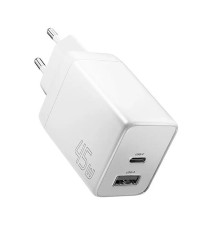 Зарядний пристрій ESSAGER ECT45W Gan 1USB 1T-C 45W white (ECT45W-LJB02-Z)