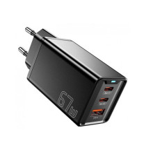 Зарядний пристрій ESSAGER Kolsang 67W GaN Travel Charger 2C+A black (ECTAC-KSB01-Z)