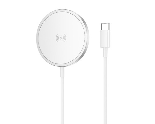 Бездротовий зарядний пристрій BOROFONE BQ32 Original series magnetic wireless fast charger White (6941991113277 )