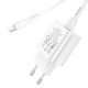 Мережевий зарядний пристрій HOCO N22 Jetta PD25W charger set (Type-C to iP)(EU) White (6931474760074)