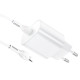 Мережевий зарядний пристрій HOCO N22 Jetta PD25W charger set (Type-C to iP)(EU) White (6931474760074)