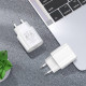 Мережевий зарядний пристрій HOCO N22 Jetta PD25W charger set (Type-C to iP)(EU) White (6931474760074)