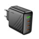 Мережевий зарядний пристрій HOCO CS27A Supply PD67W (3C1A) charger (EU) Black (6942007639835)