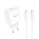 Мережевий зарядний пристрій HOCO C76A Pro Majestic single port PD30W charger set (Type-C to Type-C)(EU) White (6942007616324)