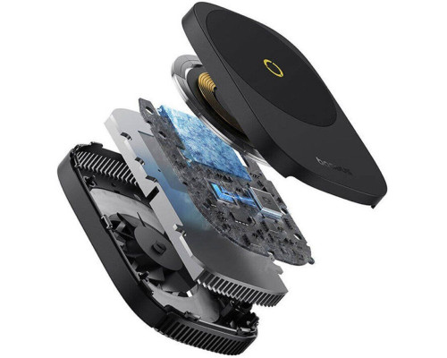 Бездротовий зарядний пристрій з кулером для мобільного Baseus MagPro II Series Ultra-Thin Magnetic Phone Cooler (with Wireless Charger) Cosmic Black (B10572900121-00)