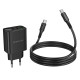Мережевий зарядний пристрій BOROFONE BA98A Ilustre PD30W (2C1A) charger with digital display set (C to C) (EU) Black (6941991120534)