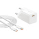 Мережевий зарядний пристрій Baseus GaN5 Fast Charger (mini) 1C 25W EU Moon White (with: Baseus Dynamic 3 Series Fast Charging Data Cable Type-C to Typ (P10110909213-01)