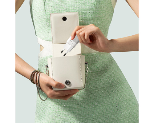 Мережевий зарядний пристрій Baseus GaN5 Fast Charger (mini) 1C 25W EU Moon White (with: Baseus Dynamic 3 Series Fast Charging Data Cable Type-C to Typ (P10110909213-01)