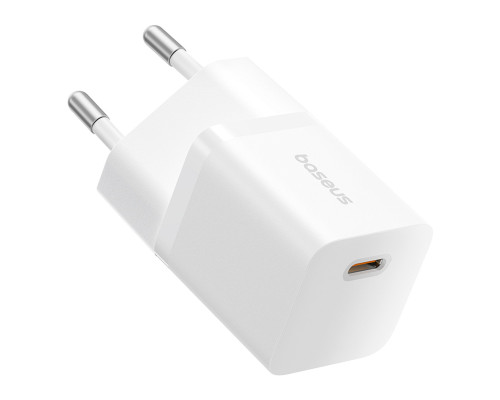 Мережевий зарядний пристрій Baseus GaN5 Fast Charger (mini) 1C 25W EU Moon White (with: Baseus Dynamic 3 Series Fast Charging Data Cable Type-C to Typ (P10110909213-01)