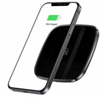 БЗП Usams CD154 Zinc Alloy Ultra-thin Fast Wireless Charger 15W Black (CD154CDX01)