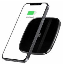 БЗП Usams CD154 Zinc Alloy Ultra-thin Fast Wireless Charger 15W Black (CD154CDX01)