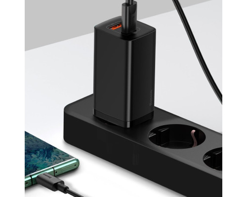 Мережевий зарядний пристрій Baseus GaN2 Lite Quick Charger C+U 65W EU Black (CCGAN2L-B01)