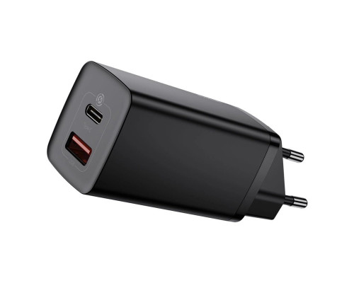 Мережевий зарядний пристрій Baseus GaN2 Lite Quick Charger C+U 65W EU Black (CCGAN2L-B01)