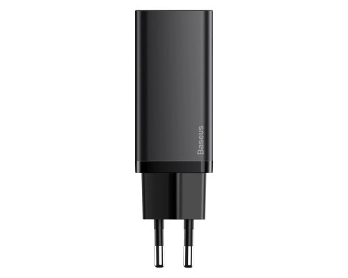 Мережевий зарядний пристрій Baseus GaN2 Lite Quick Charger C+U 65W EU Black (CCGAN2L-B01)