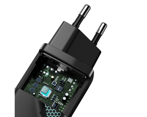 Мережевий зарядний пристрій Baseus GaN2 Lite Quick Charger C+U 65W EU Black (CCGAN2L-B01)