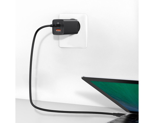 Мережевий зарядний пристрій Baseus GaN2 Lite Quick Charger C+U 65W EU Black (CCGAN2L-B01)