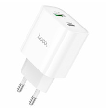 Мережевий зарядний пристрій HOCO C80A Plus Rapido PD20W+QC3.0 charger White (6931474779885)
