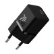 Мережевий зарядний пристрій Baseus GaN5 Fast Charger(mini) 1C 20W EU Black (CCGN050101)