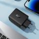 Мережевий зарядний пристрій ACEFAST A61 PD45W GaN (2*USB-C+2*USB-A) charger Black (6974316282754)