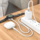 Бездротовий зарядний пристрій HOCO CW54 2-in-1 charging cable iP+iWatch White (6942007611398 )