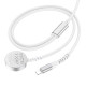 Бездротовий зарядний пристрій HOCO CW54 2-in-1 charging cable iP+iWatch White (6942007611398 )