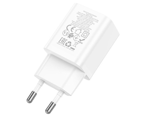 Мережевий зарядний пристрій HOCO N28 Founder PD20W+QC3.0 charger set(C to iP) White (6931474783530)