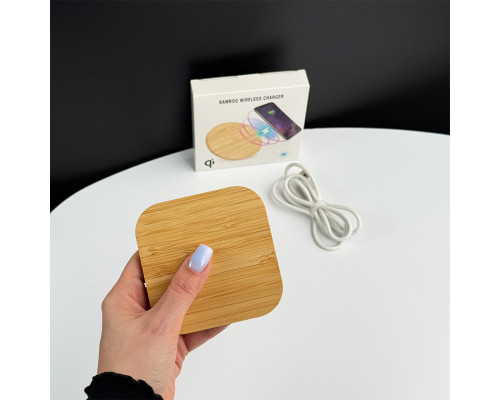 Бездротовий зарядний пристрій NN Q-8 15W wooden (NNQ8)