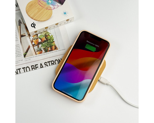 Бездротовий зарядний пристрій NN Q-8 15W wooden (NNQ8)