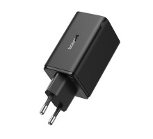 Мережевий зарядний пристрій Baseus GaN6 Pro Fast Charger 2C+2U 65W  EU Cluster Black((With:Mini White Cable Type-C to Type-C 100W(20V/5A) 1m Black） (P10162701113-00)