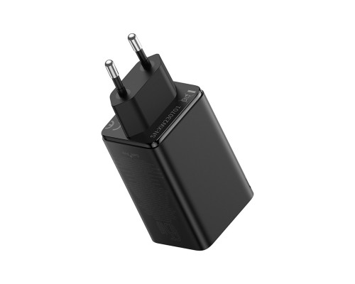 Мережевий зарядний пристрій Baseus GaN6 Pro Fast Charger 2C+2U 65W  EU Cluster Black((With:Mini White Cable Type-C to Type-C 100W(20V/5A) 1m Black） (P10162701113-00)