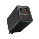 Мережевий зарядний пристрій Baseus GaN6 Pro Fast Charger 2C+2U 65W  EU Cluster Black((With:Mini White Cable Type-C to Type-C 100W(20V/5A) 1m Black） (P10162701113-00)