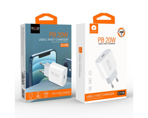 Зарядний пристрій WUW-C178 1Type-C PD20W white (WUW-C178)