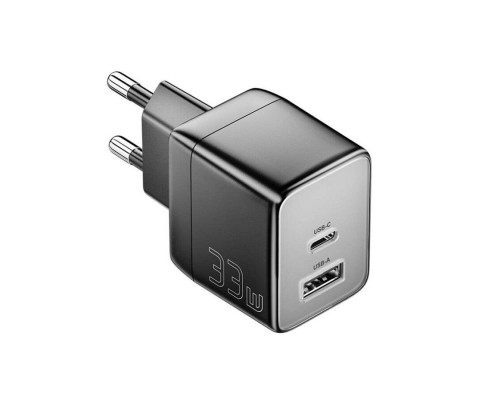 Зарядний пристрій ESSAGER ECT33W Gan 1USB 1T-C 33W black (ECT33W-LJB01-Z)
